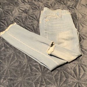 Jeans with holes on knees